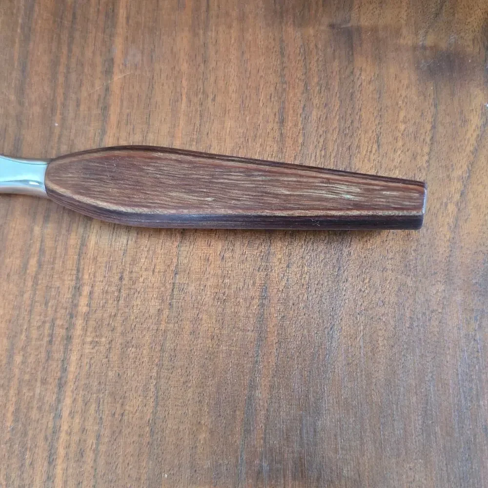 Vintage Fleetwood Designer Teak Handle Steak Butter Knife Retro Mid Century MCM